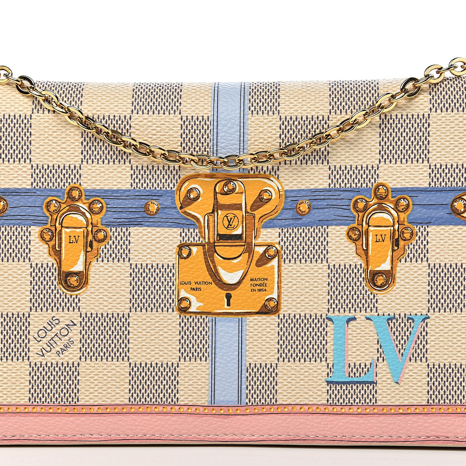 Louis Vuitton Damier Azur Summer Trunks Pochette Weekend 7 of 8