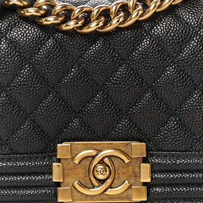 Chanel Caviar Quilted Small Boy Flap Black 8 of 11