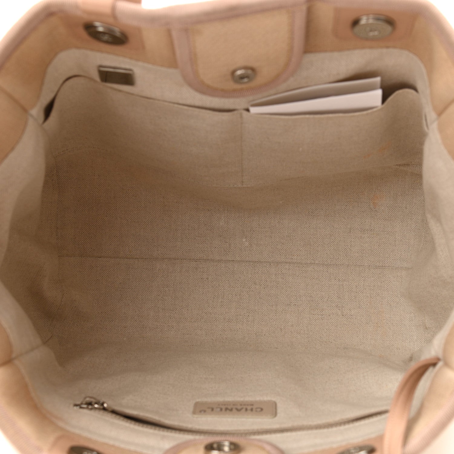 Chanel Mixed Fibers Small Deauville Tote Beige 6 of 14