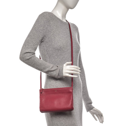 Celine Lambskin Small Trio Crossbody Bag Fuchsia 2 of 11