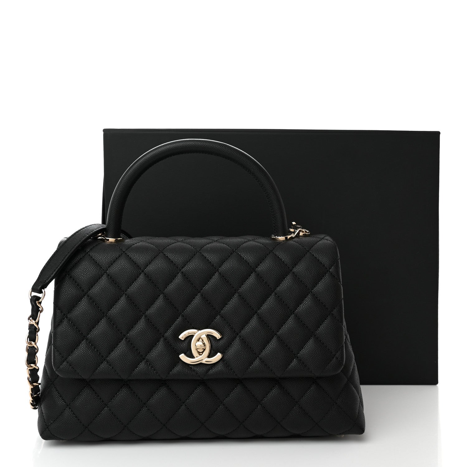 Chanel Caviar Quilted Small Coco Handle Flap Black 12 of 12