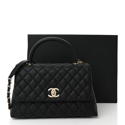 Chanel Caviar Quilted Small Coco Handle Flap Black 12 of 12
