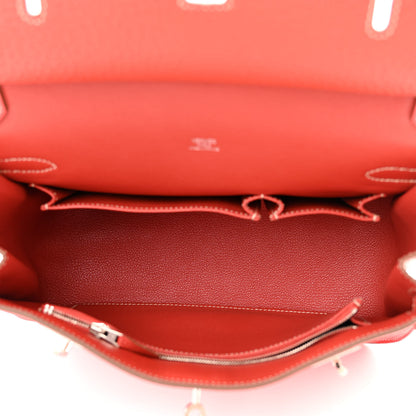 Hermes Taurillon Clemence Jypsiere 28 Sanguine Bougainvillea 5 of 10