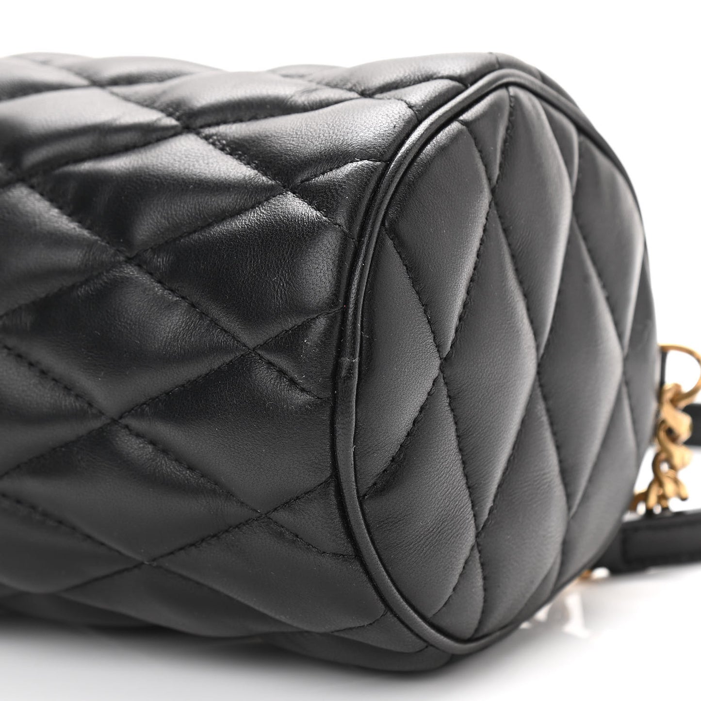 Lambskin Monogram Small Sade Tube Bag Black