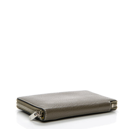 Celine Drummed Calfskin Zip Around Multifunction Wallet Souris 4 of 8
