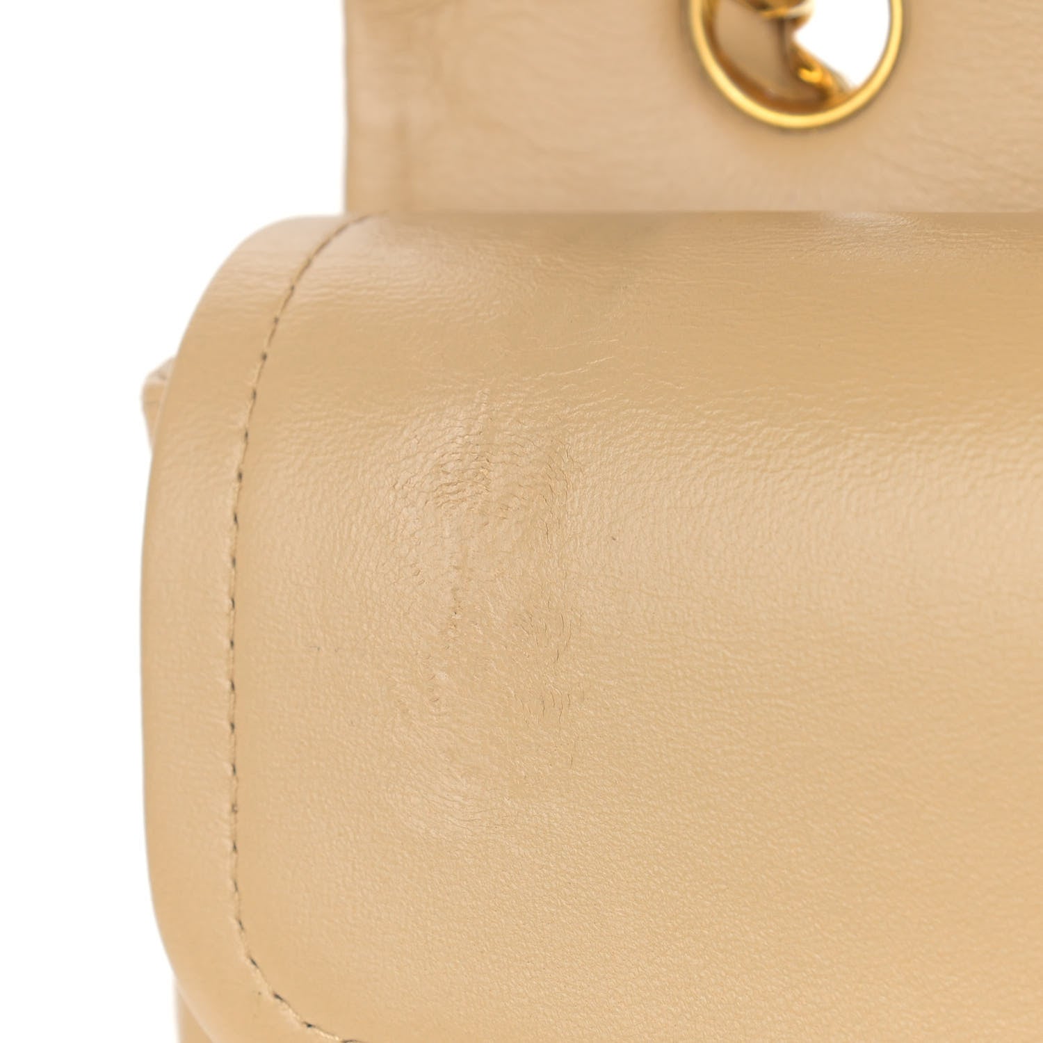 Chanel Lambskin Quilted Medium Double Flap Beige 13 of 14