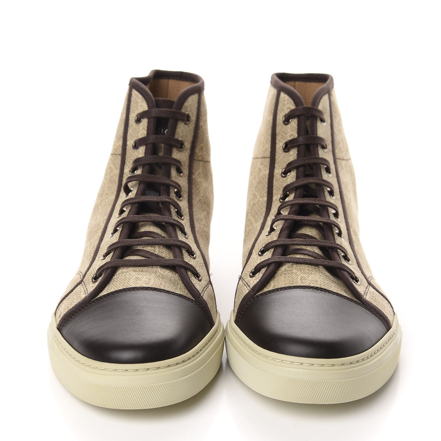 GG Supreme Monogram Mens High Top Sneakers 11.5 Brown