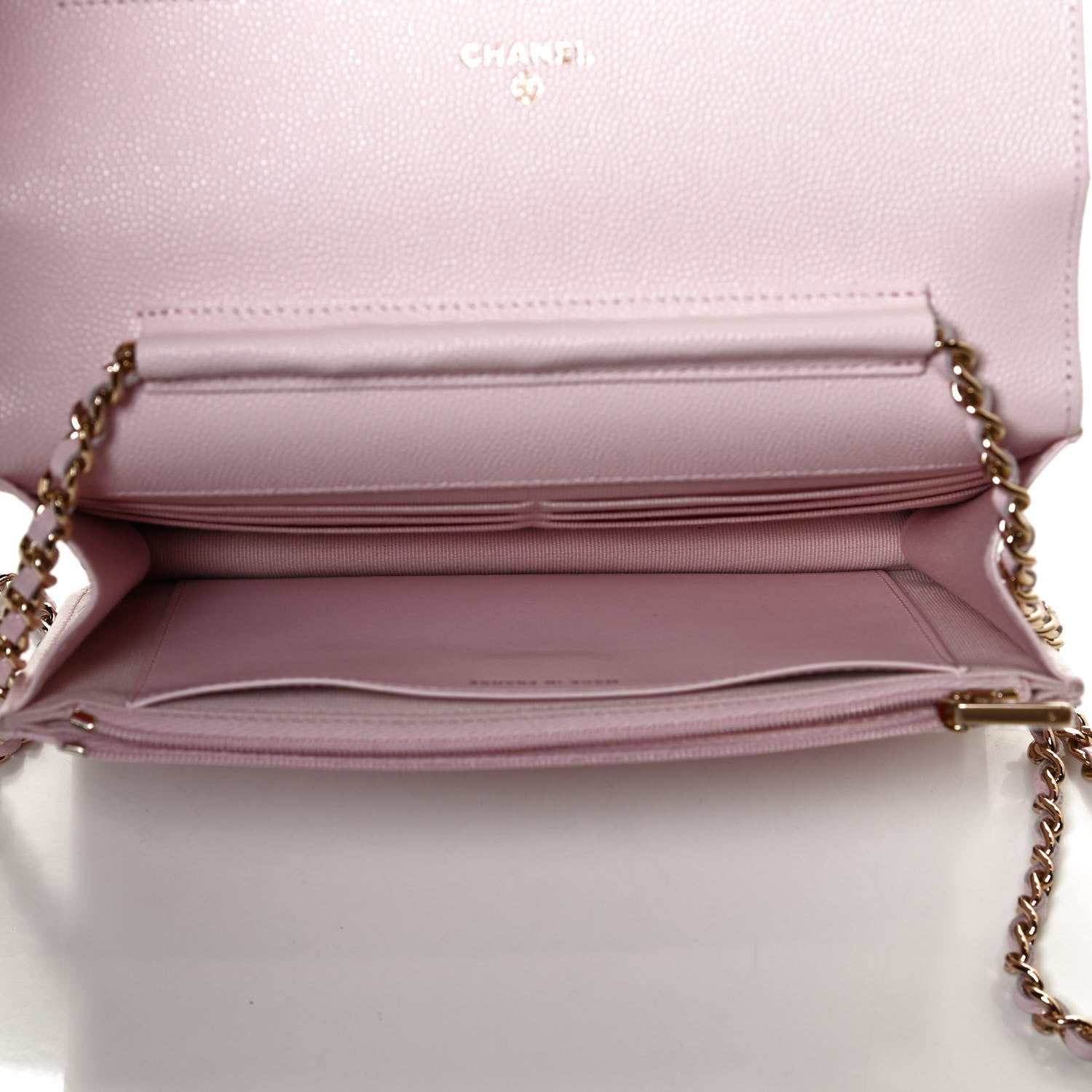 Chanel Caviar Quilted Wallet On Chain WOC Light Pink 5 of 11