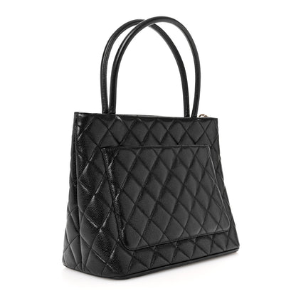 Chanel Caviar Quilted Medallion Tote Black 3 of 13