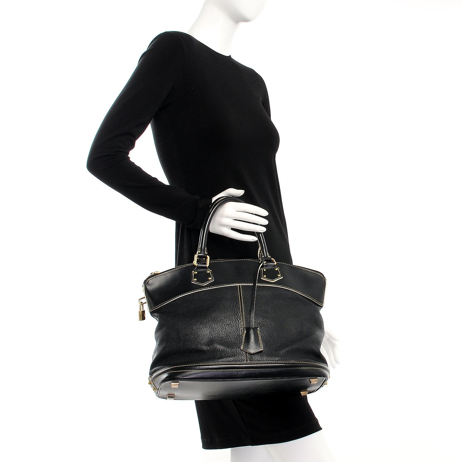 Louis Vuitton Suhali Lockit MM Black 2 of 17