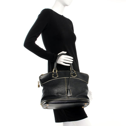 Louis Vuitton Suhali Lockit MM Black 2 of 17
