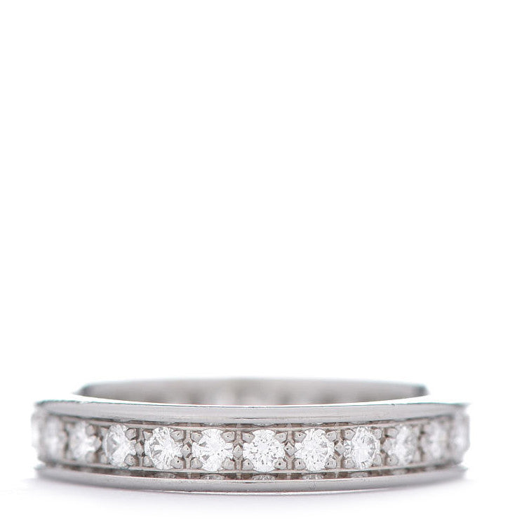 18K White Gold Diamond 3.5mm Ballerine Wedding Band Ring 47 4