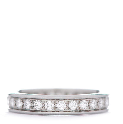 Cartier 18K White Gold Diamond 3.5mm Ballerine Wedding Band Ring 47 4 1 of 4