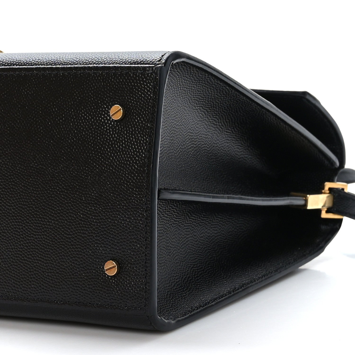 Saint Laurent Grain de Poudre Medium Classic Monogram Cassandra Top Handle Black 10 of 10