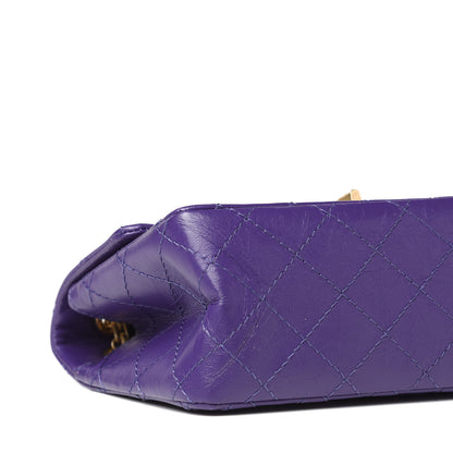 Chanel Aged Calfskin Quilted 2.55 Reissue Mini Flap Purple 8 of 10