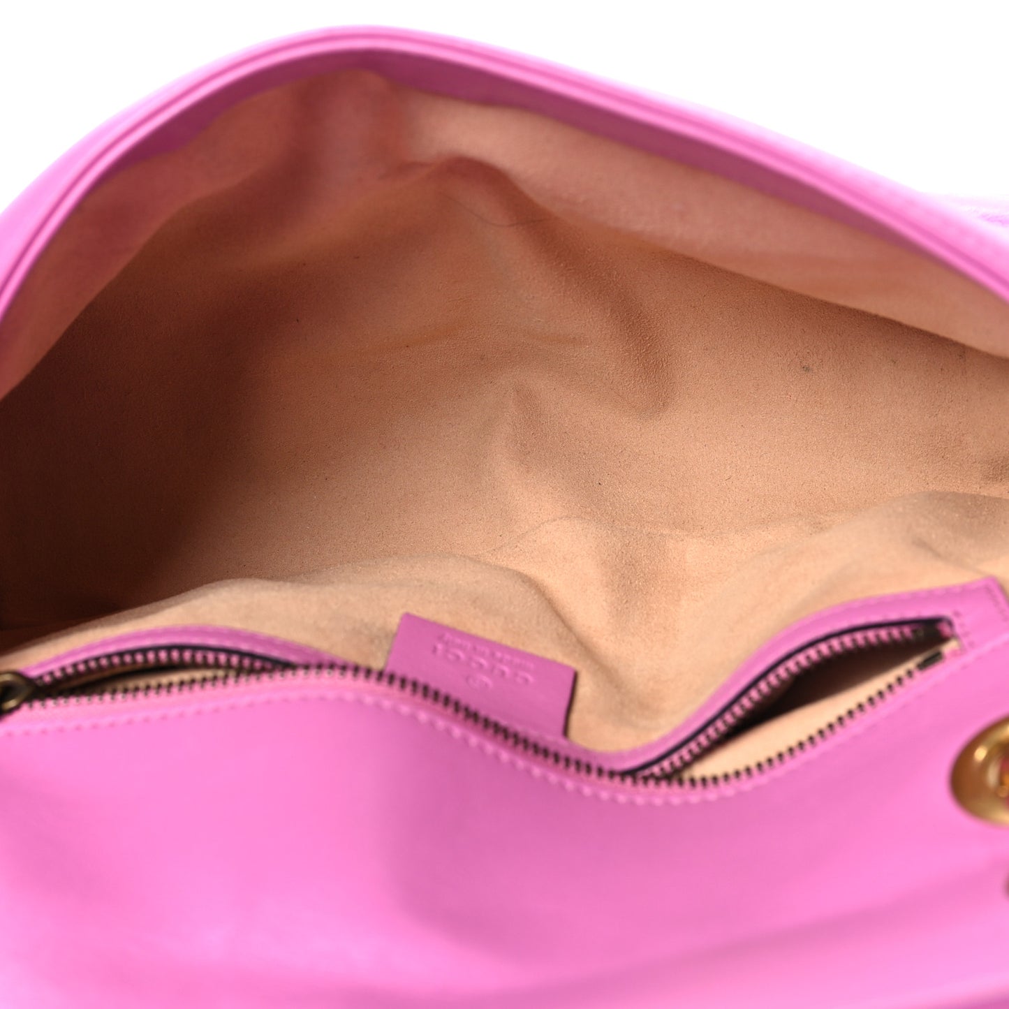 Calfskin Matelasse Small GG Marmont Shoulder Bag Candy Mousse
