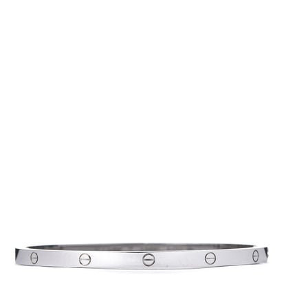 Cartier 18K White Gold Small LOVE Bracelet 17 1 of 5