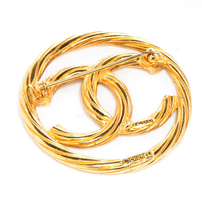 Chanel CC Rope Brooch Gold 4 of 5