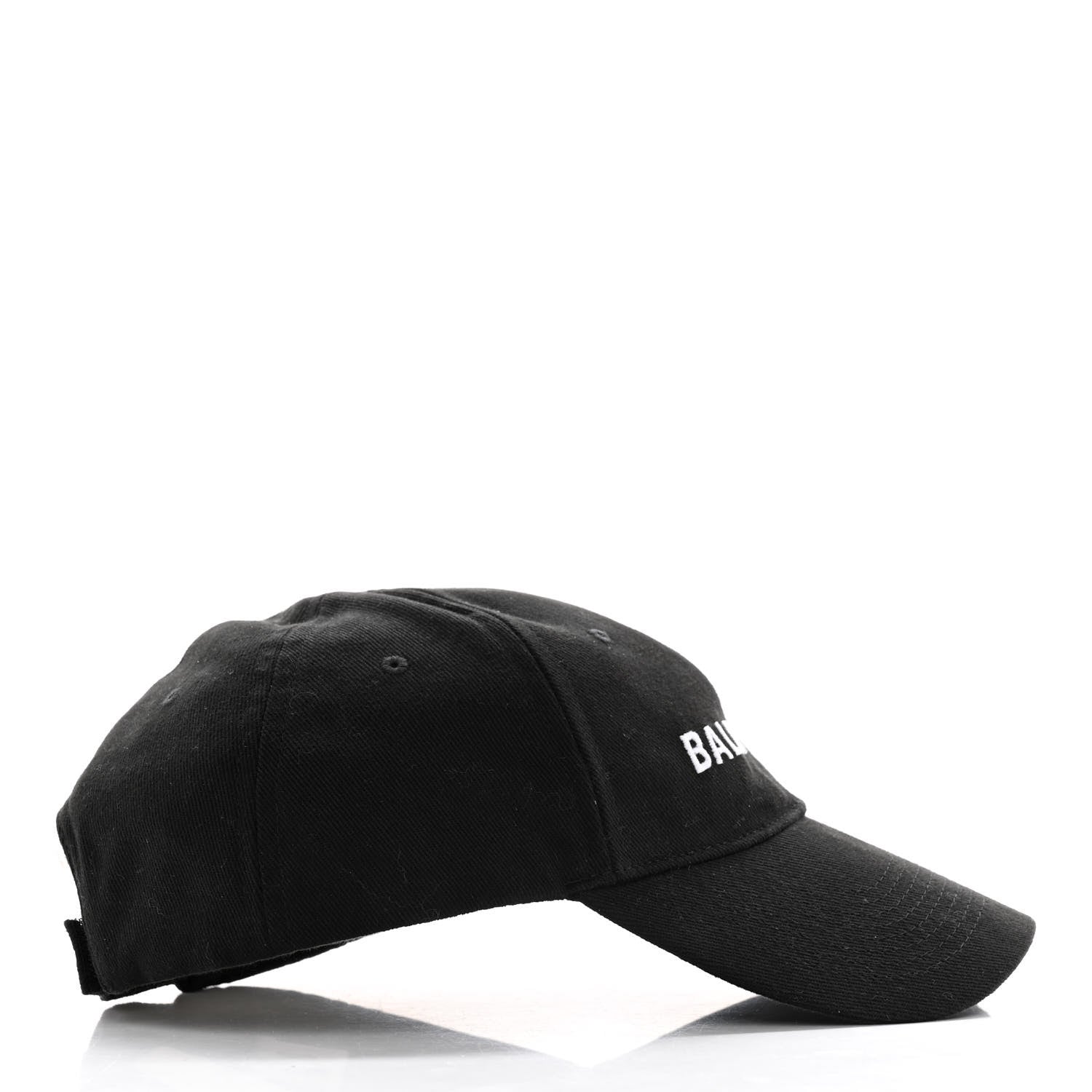 Balenciaga Cotton Logo Classic Baseball Cap 58 L Black White 4 of 10