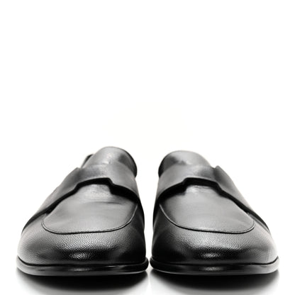 Hermes Goatskin Womens Ancora Moccasin Loafers 36 Black 2 of 10