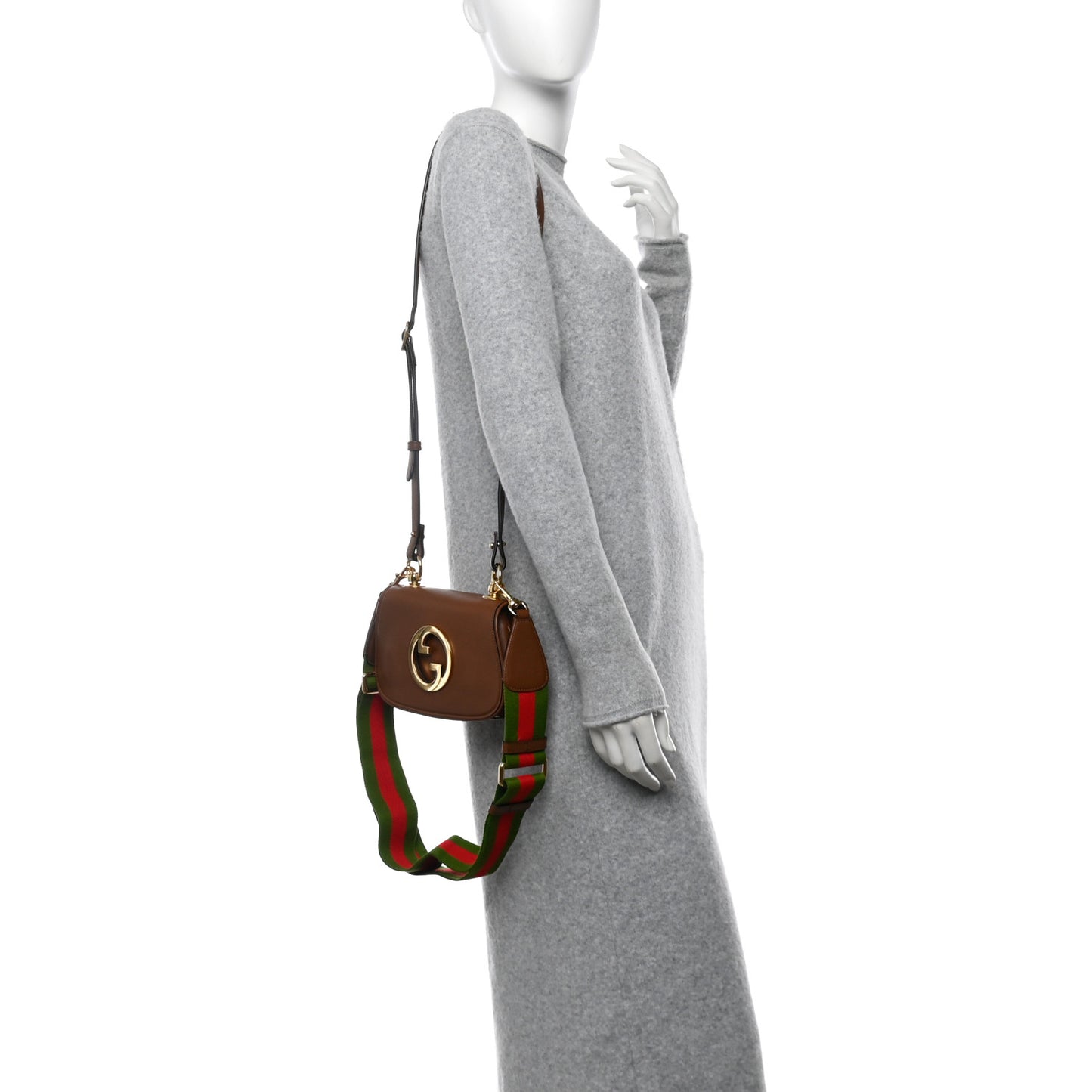 Roxy Calfskin Web Mini Blondie Shoulder Bag Cuir