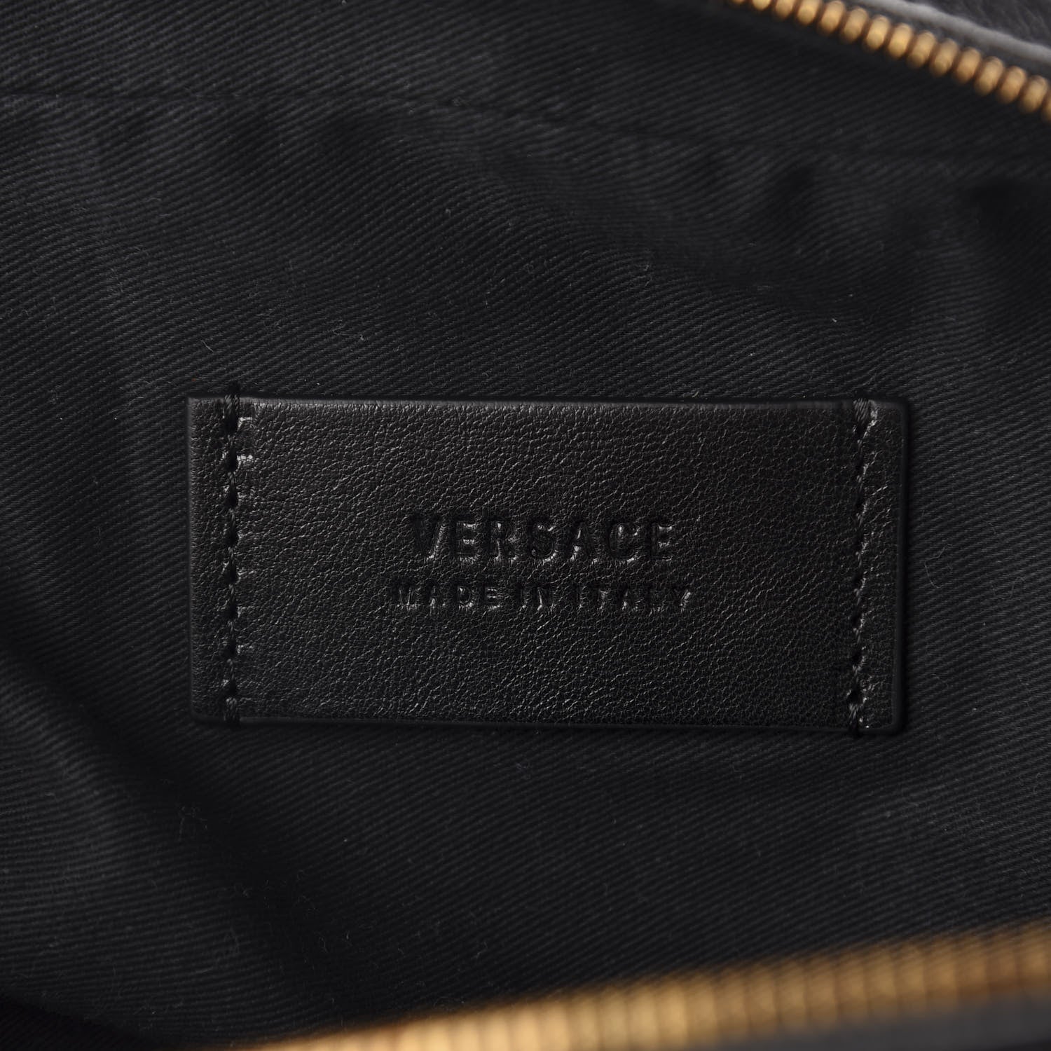 Versace Calfskin Quilted Icon Belt Bag Black 8 of 9