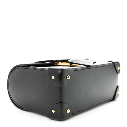 Gucci Calfskin Small Padlock Bamboo Shoulder Bag Black 4 of 10