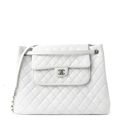 Chanel Caviar Quilted Maxi Paris Edinburgh Flap White 1 of 11
