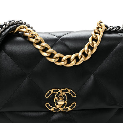 Chanel Lambskin Quilted Medium Chanel 19 Flap Black 8 of 10