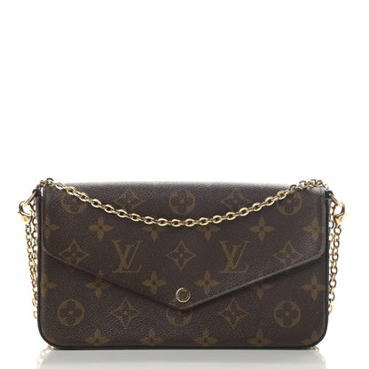 Louis Vuitton Monogram Pochette Felicie Chain Wallet Fuchsia 3 of 13