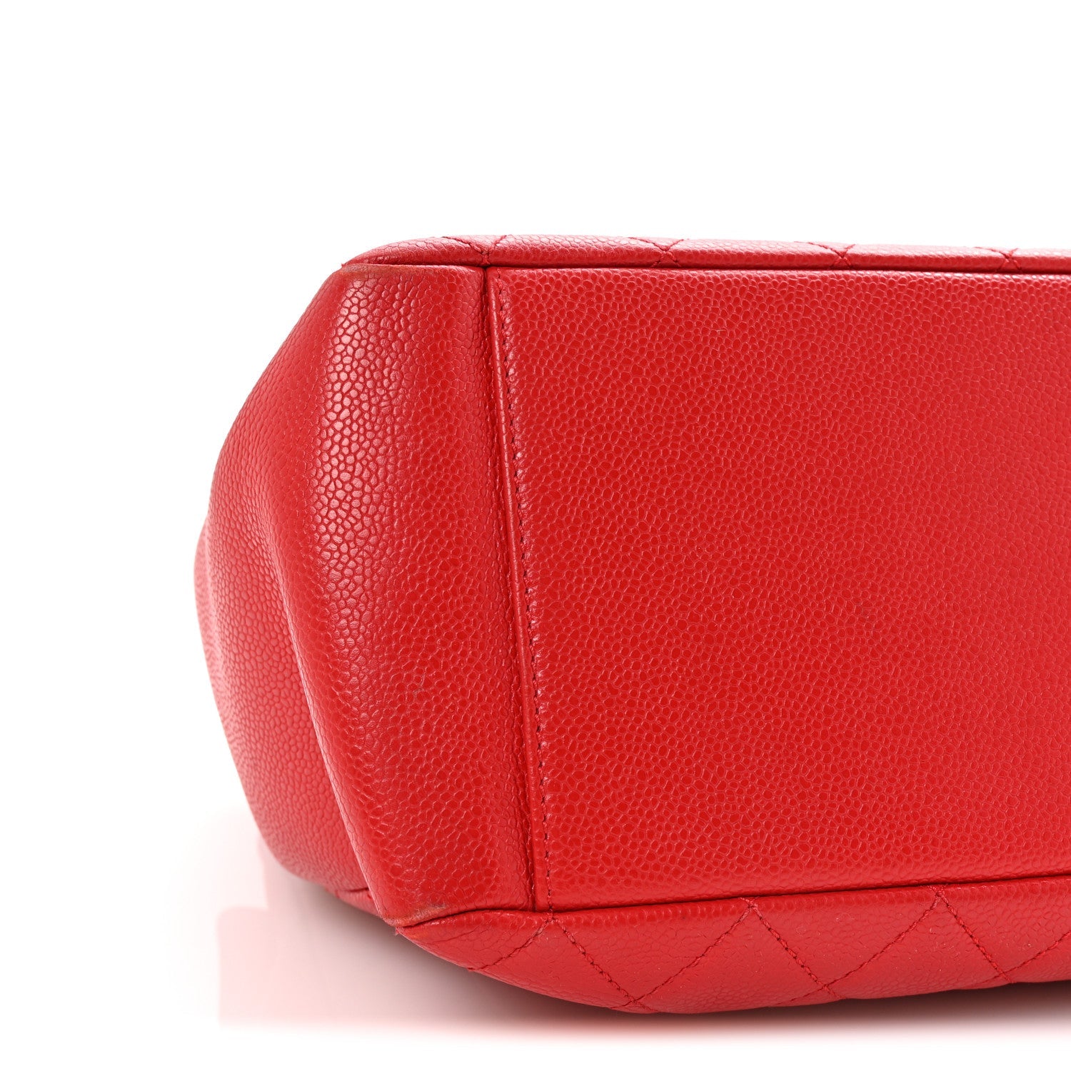 Chanel Caviar Quilted Grand Shopping Tote GST Red 9 of 10