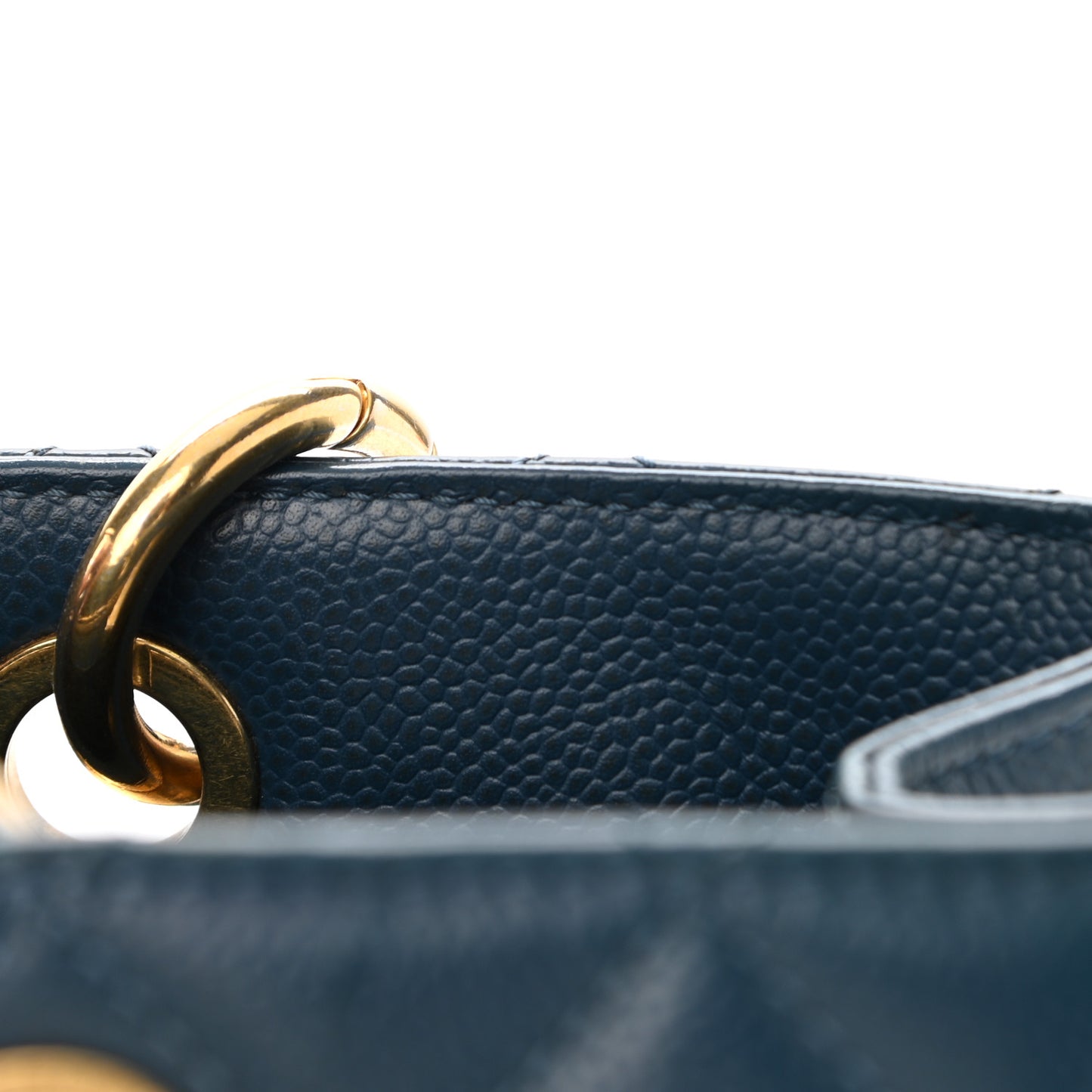 Caviar Quilted Grand Shopping Tote GST Dark Blue
