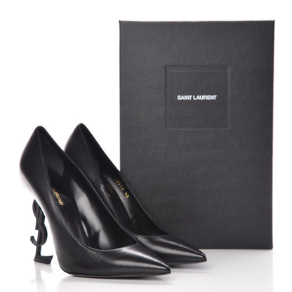 Saint Laurent Calfskin Opyum 100 Pumps 40 Black 9 of 9
