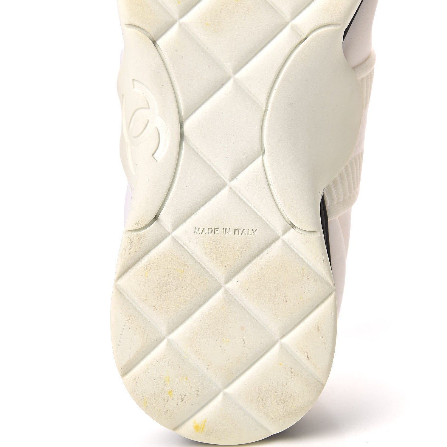 Chanel Stretch Fabric CC Sneakers 39 White 7 of 13