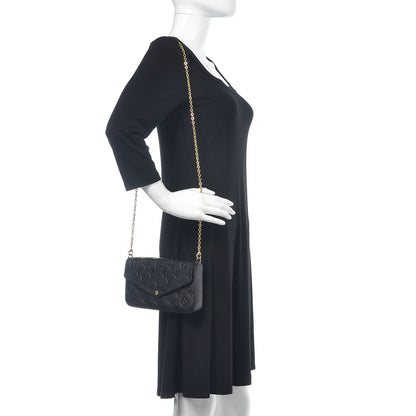 Louis Vuitton Empreinte Pochette Felicie Chain Wallet Black 2 of 16