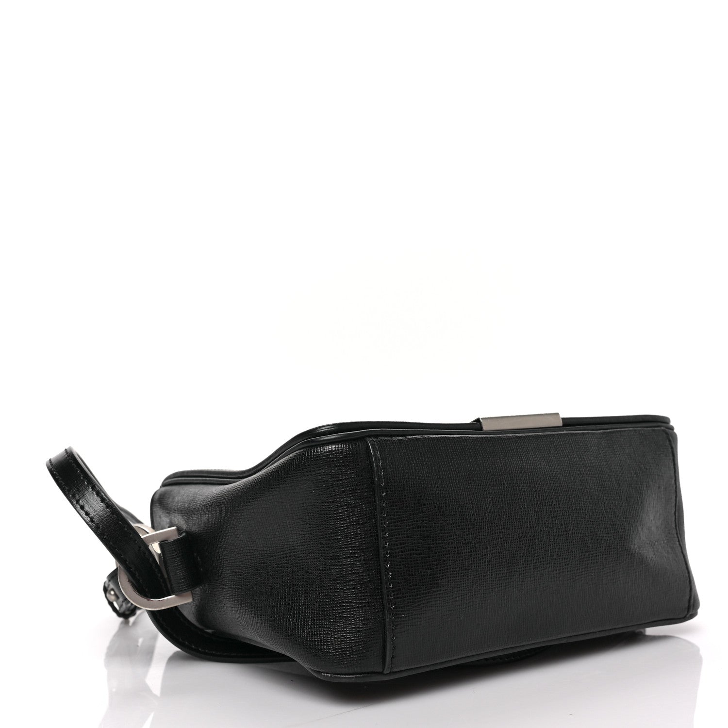 Off-White Calfskin Diag Flap Bag Black White 4 of 9