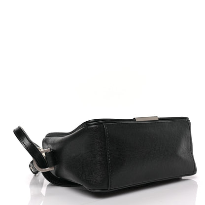 Off-White Calfskin Diag Flap Bag Black White 4 of 9