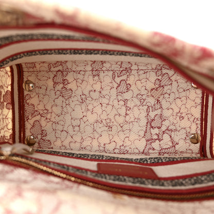 Christian Dior Canvas Embroidered Medium Dioramour D-Royaume Lady D-Lite Red Multicolor 5 of 10