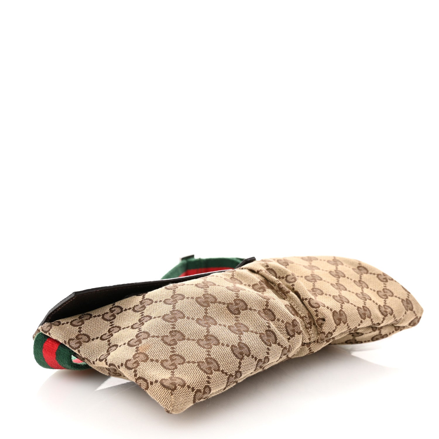 Gucci GG Monogram Web Double Pocket Belt Bag Dark Brown 4 of 10