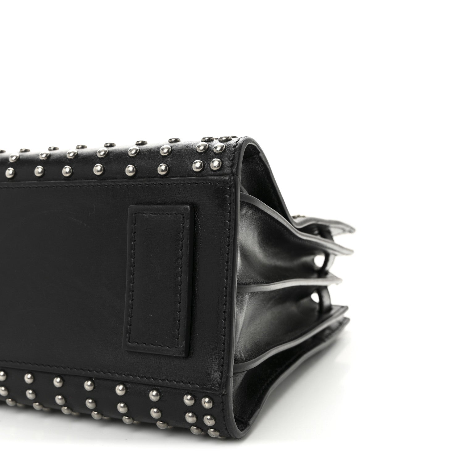 Saint Laurent Smooth Calfskin Studded Small Sac De Jour Black 9 of 9