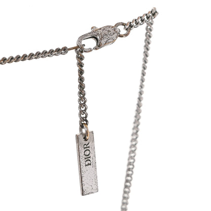 Christian Dior X SORAYAMA Metal Logo Necklace Silver Gold 4 of 5