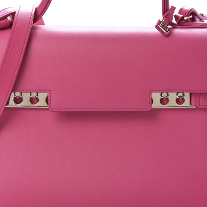 Delvaux Calfskin MM Tempete Satchel Fuchsia 8 of 13