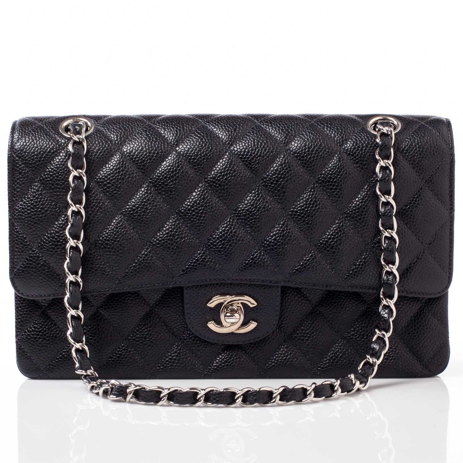 Chanel Caviar Quilted Medium Double Flap Black 1 of 10