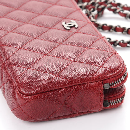 Chanel Caviar Quilted Small Clutch With Chain Red 11 of 11