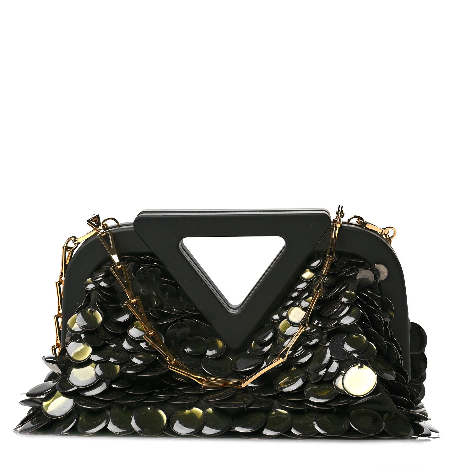 Bottega Veneta Paillette Small The Point Triangle Bag Camping 1 of 7