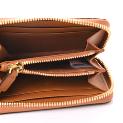 MCM Visetos Mini Zip Around Wallet Cognac 5 of 6