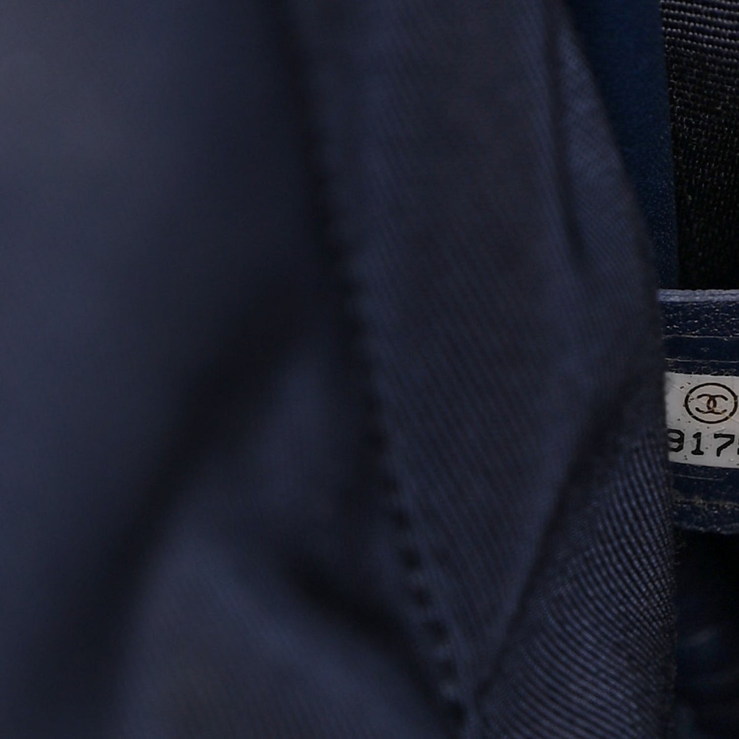 Calfskin Quilted Ultra Pocket Shopping Tote Navy