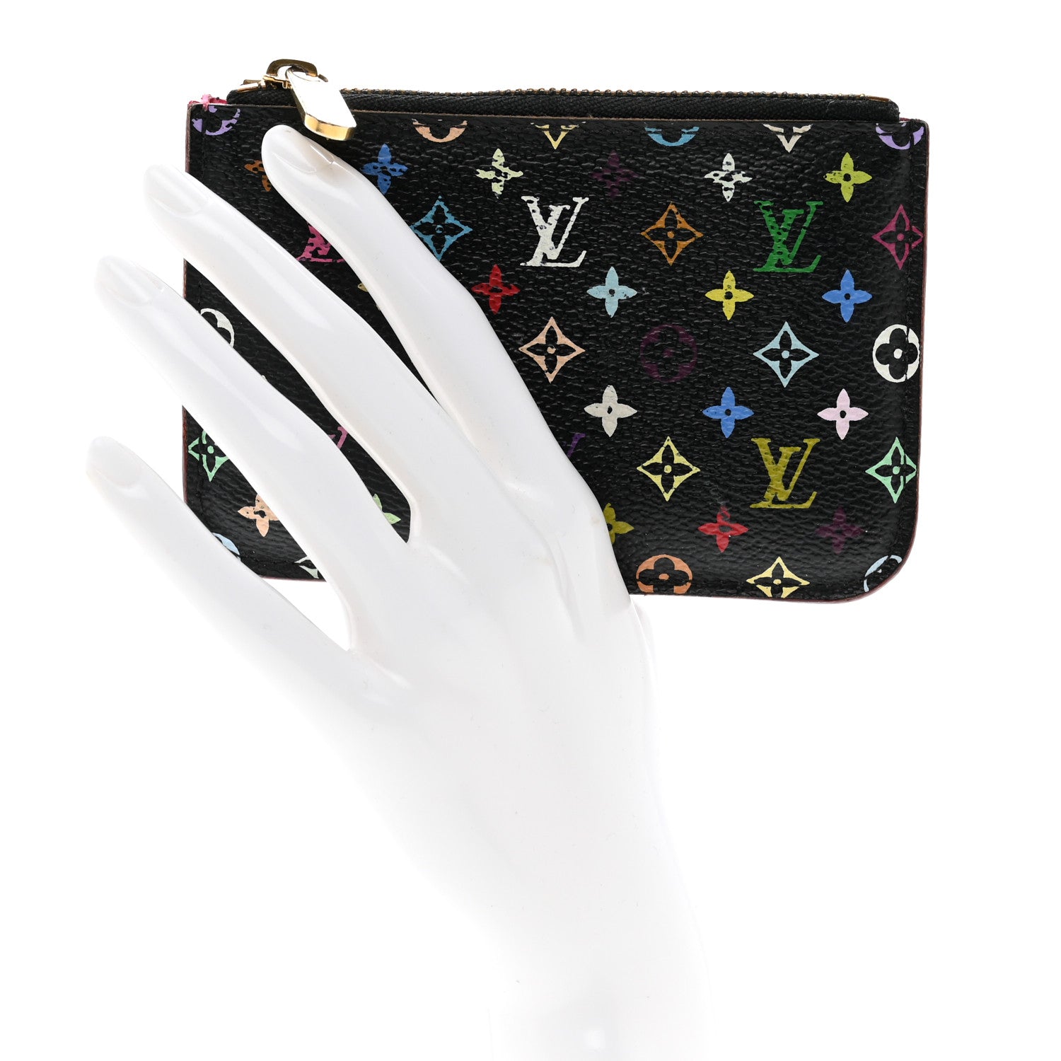 Louis Vuitton Monogram Multicolor Key Pouch Black Grenade 2 of 8