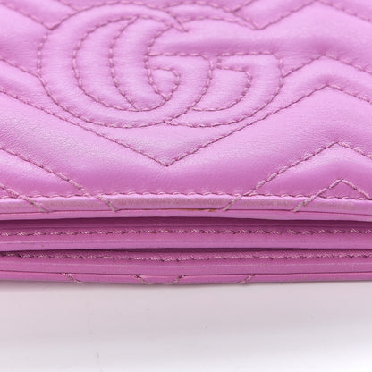 Gucci Calfskin Matelasse GG Marmont Card Case Candy Mousse 12 of 15