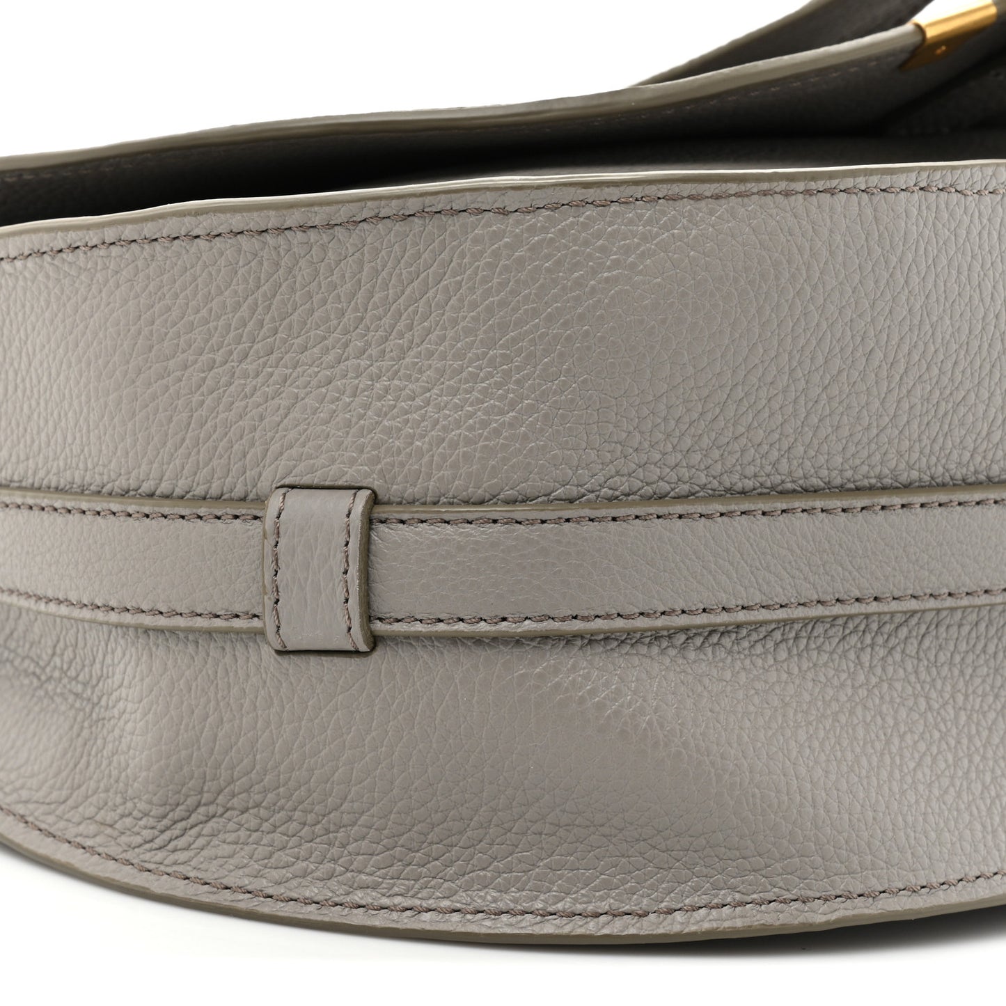 Calfskin Medium Marcie Round Crossbody Bag Cashmere Grey